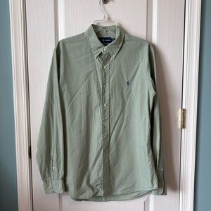 Ralph Lauren polo button down woven shirt, custom fit - large